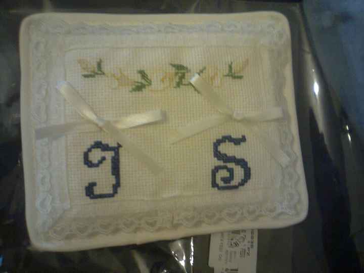 Cuscino porta fedi con calle fatto da me