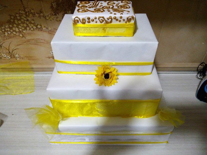 i miei fai da te 🤣 torta porta busta e cornice. - 2