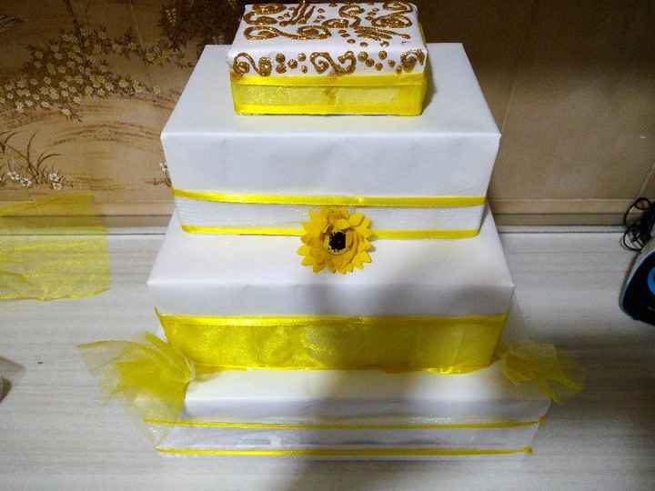 i miei fai da te 🤣 torta porta busta e cornice. - 2