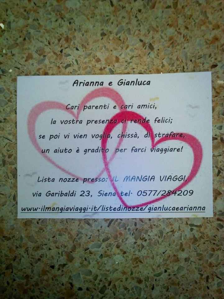 Help...scelta inserimento in partecipazione richiesta tipo di regalo desiderato - 1