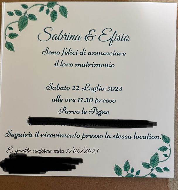 Partecipazioni matrimonio civile in location 1