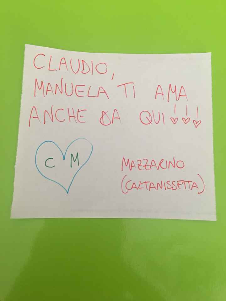 Claudio, Manuela ti ama anche da qui - 1