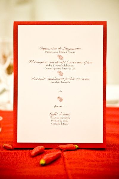 menù al peperoncino