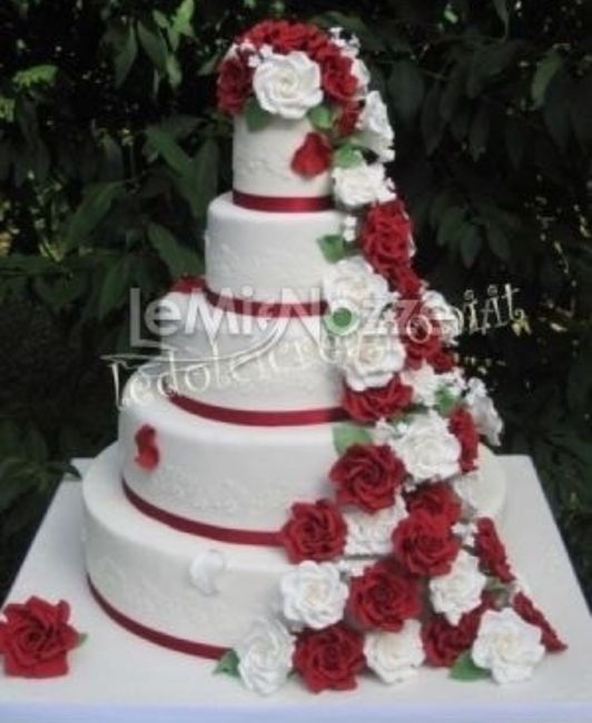 Rosso - torta nuziale - 3