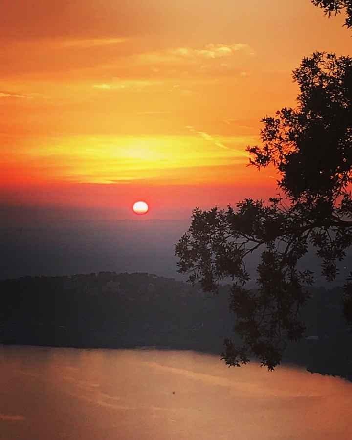 il tramonto dalla terrazza del ristorante