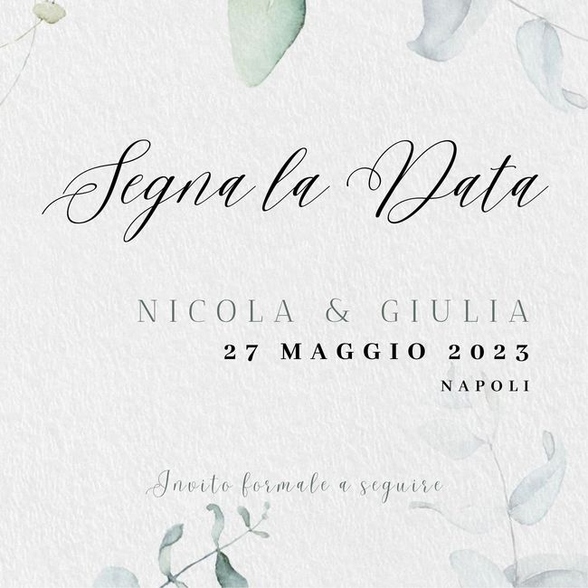 Save the date. quale preferite? 1