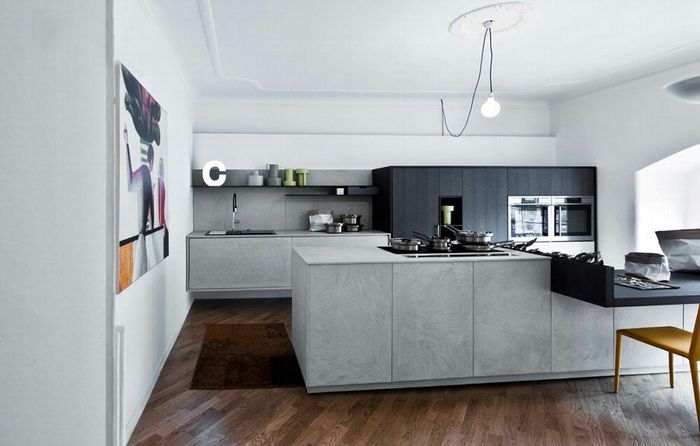  Cucina base opaca e pensili lucidi - 1