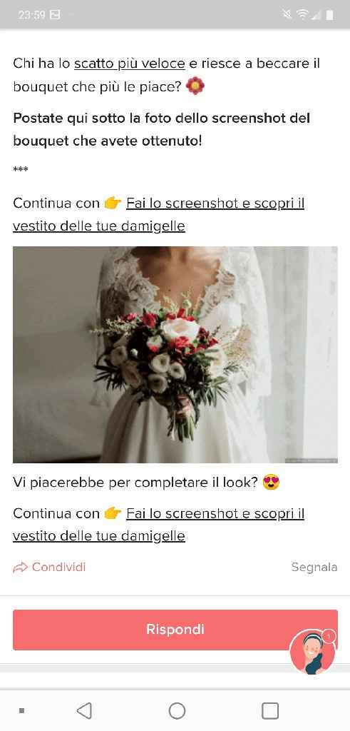Fai lo screenshot e scopri il tuo bouquet - 1