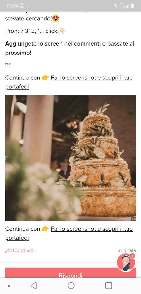 Fai lo screenshot e scopri la tua torta nuziale - 1