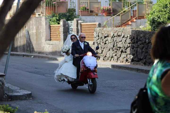 il mio arrivo con il mio papà