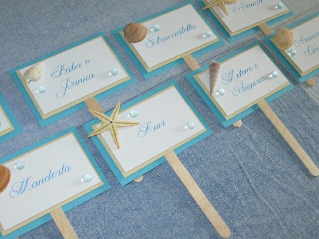 Tema mare:consigli, idee tableau, segnaposti, bomboniere... 9