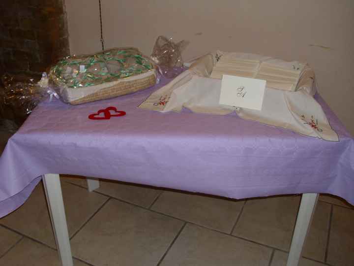 Tavolo partecipazioni e bomboniere Promessa