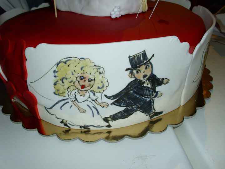 3° vignetta - lo sposo cerca di scappare