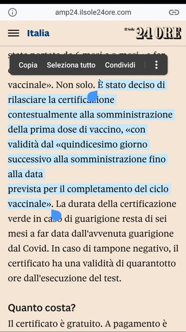 Matrimoni con greenpass 1