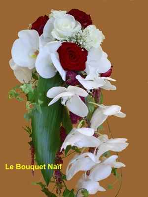 Bouquet orchidee e rose rosse