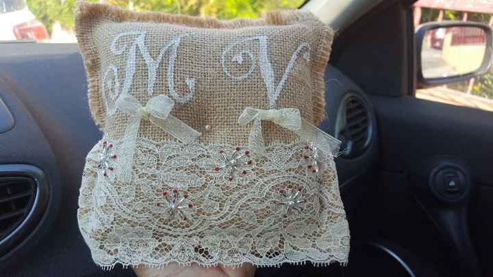 Cuscino fedi e braccialetto damigelle - 1