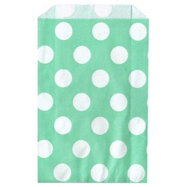 Sacchetti verde menta a pois bianchi