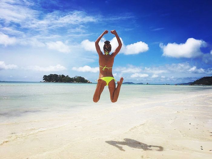 Isola di Praslin - Spiaggia cote d'Or (e io!!! :)