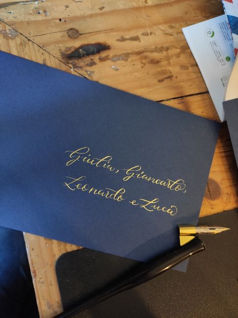 Scrittura su buste inviti - 1