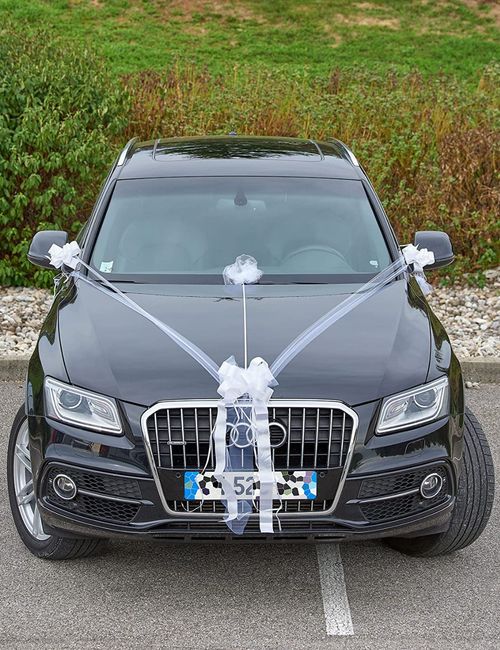 Addobbo auto sposi fai da te 4