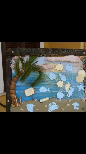Idee tableau e segnaposto tema mare. - 2