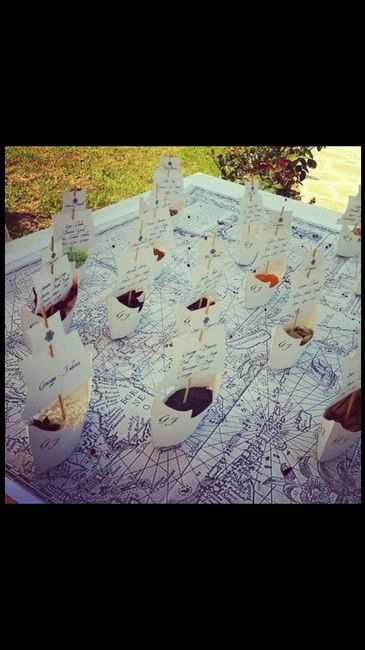 Idee tableau e segnaposto tema mare. - 5