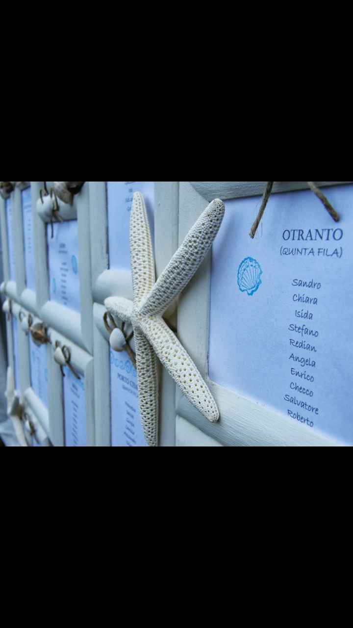 Idee tableau e segnaposto tema mare. - 1