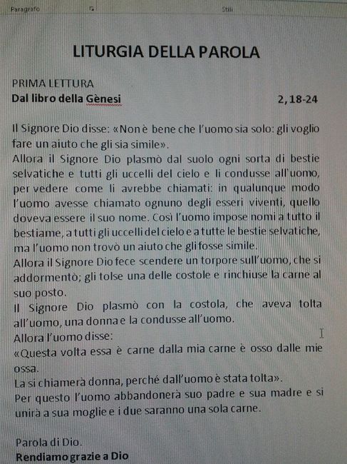 Letture matrimonio - 2