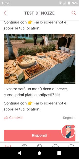 Fai lo screenshot e scopri il tuo menù - 1