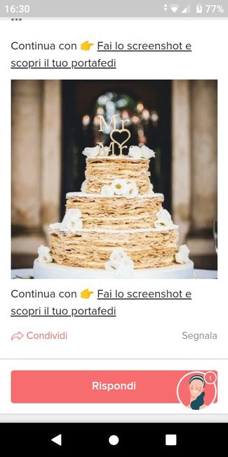 Fai lo screenshot e scopri la tua torta nuziale - 1