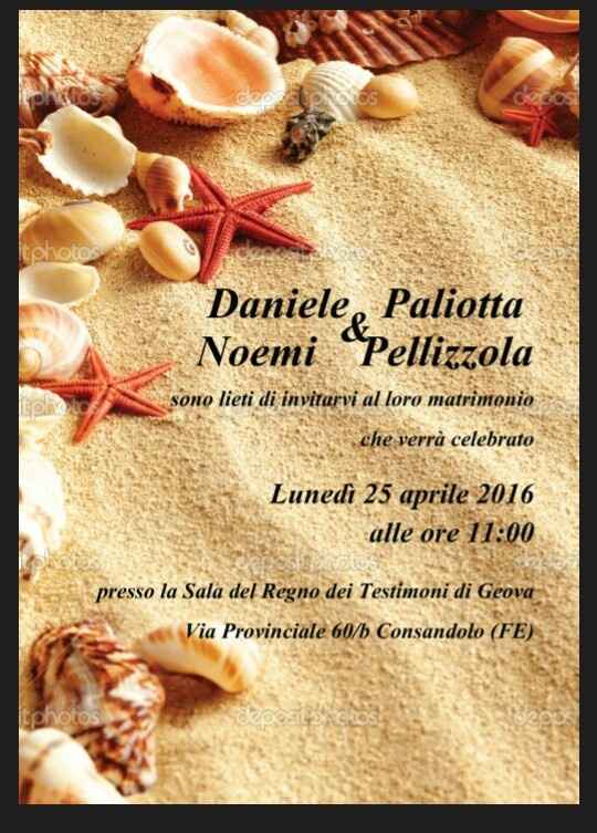 Partecipazioni fai da me tema mare - 1