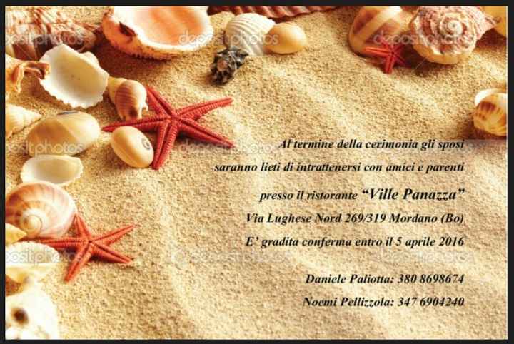 Partecipazioni fai da me tema mare - 2