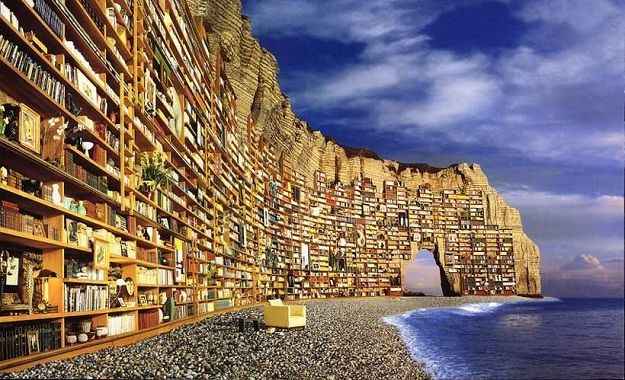 library on the beach