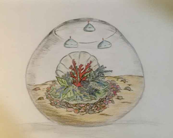 colored drawing sea centerpiece