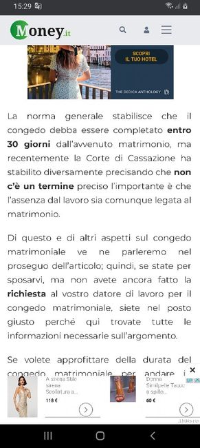 Congedo matrimoniale: si recupera o si perde? 1