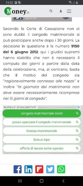 Congedo matrimoniale: si recupera o si perde? 5