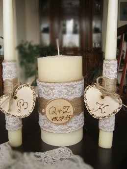 CANDELE RIVESTITE DI PIZZO