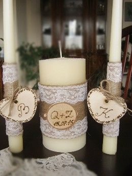 CANDELE RIVESTITE DI PIZZO