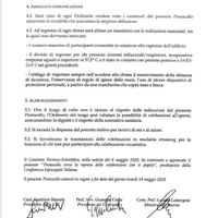 Cerimonie Religiose, ecco le regole appena divulgate (vedere punto 3.8 - 4