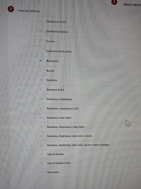 Certificato contestuale comune di Roma - 1