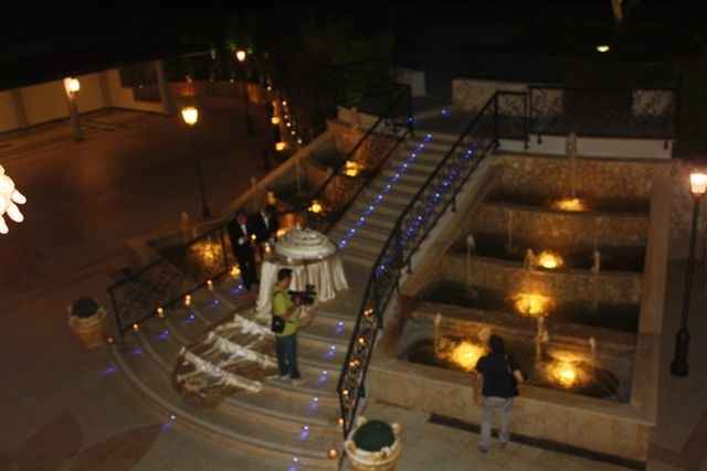 Vista dall'alto del taglio della torta!