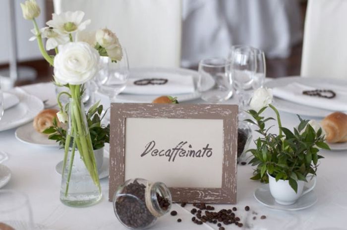 Segnatavolo caffè