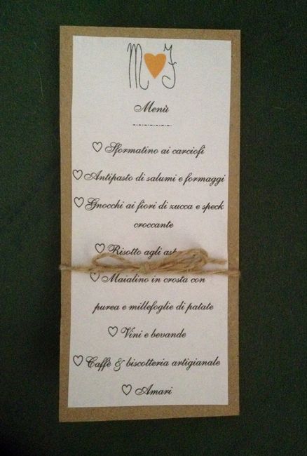 Segnaposto/menù - 2