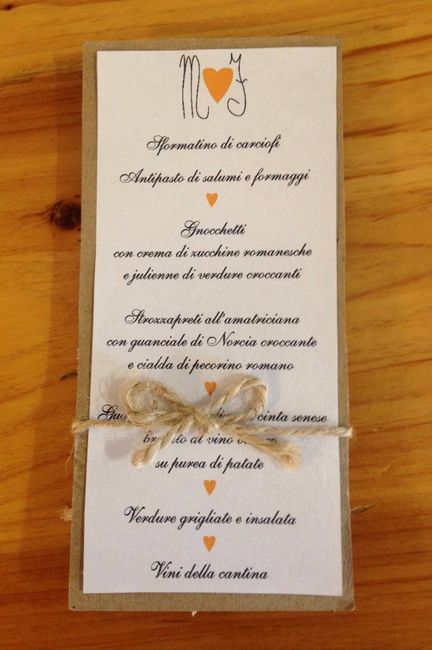 Segnaposto menù (retro)