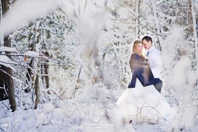 coppia nella neve