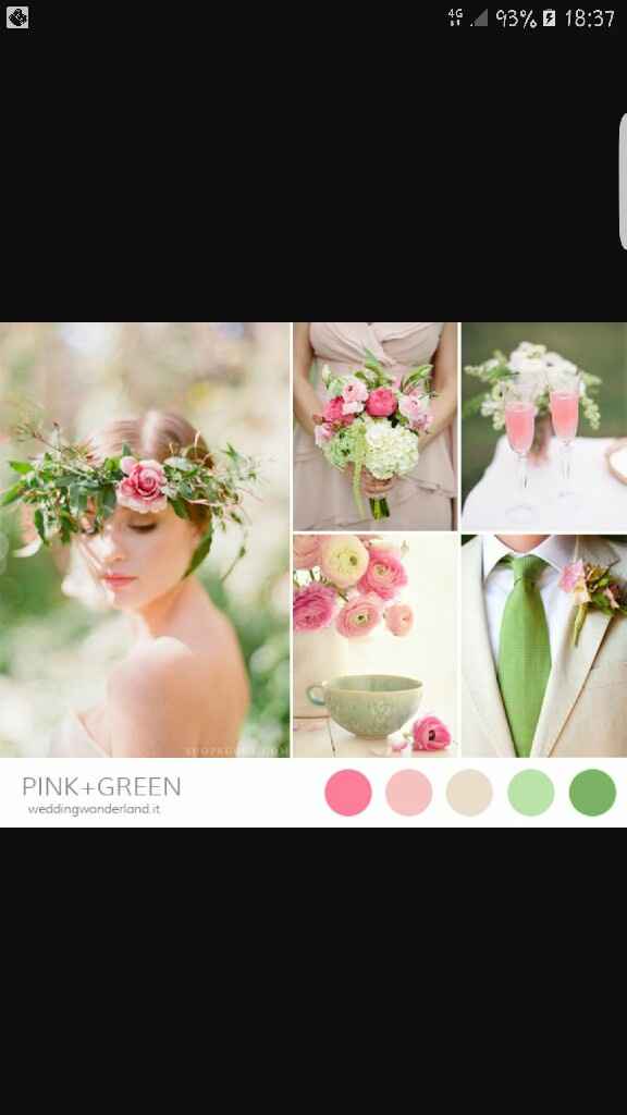 Idee addobbi rosa antico/verde - 4