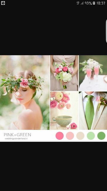 Idee addobbi rosa antico/verde - 4