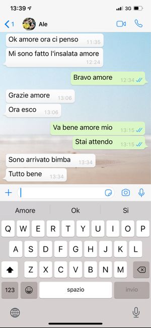 Condividi lo screenshot dell'ultimo messaggio che vi siete inviati - 1