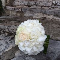 bouquet ortensie bianche e rose ramificate