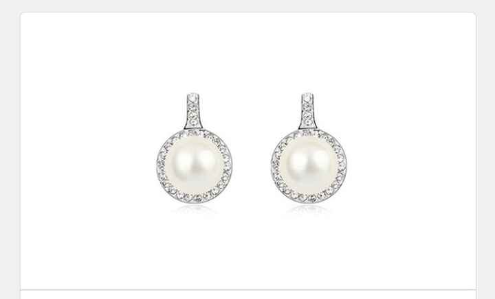 Orecchini di perle e swarovski - 1